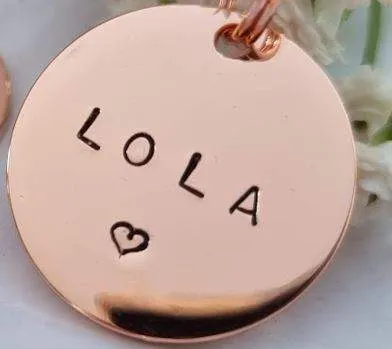 25mm Pet ID tag - Rose gold
