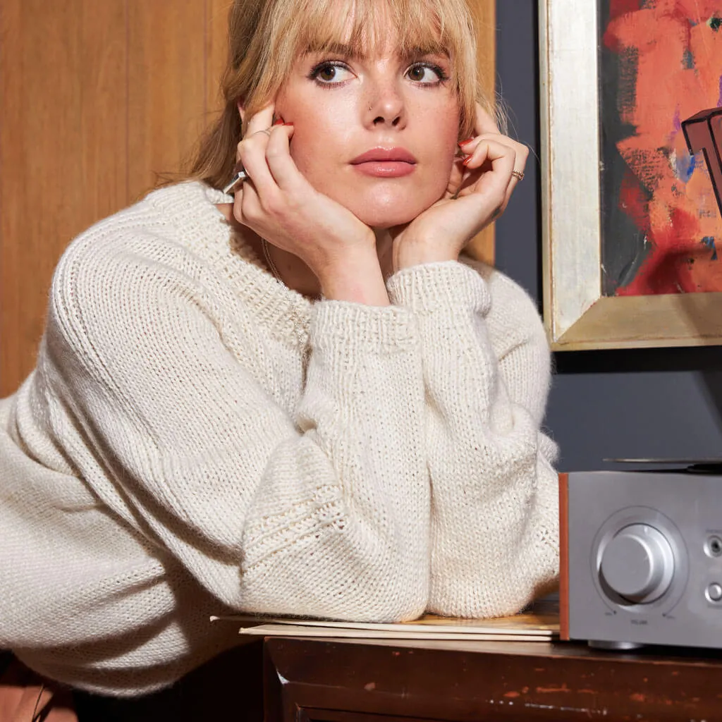 Alpaca Handknit Sweater - Ivory White