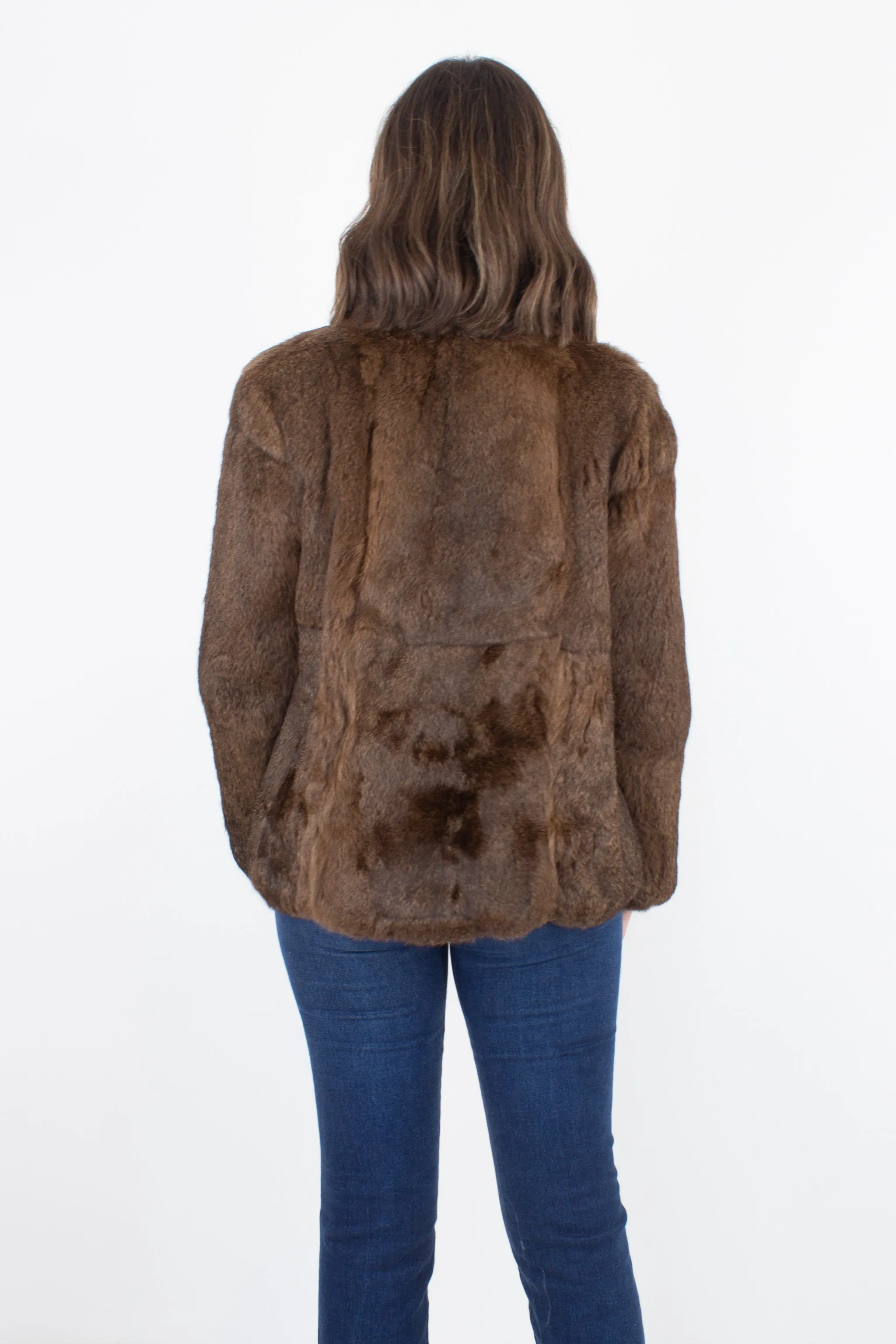 Brown Fur Coat - Size M