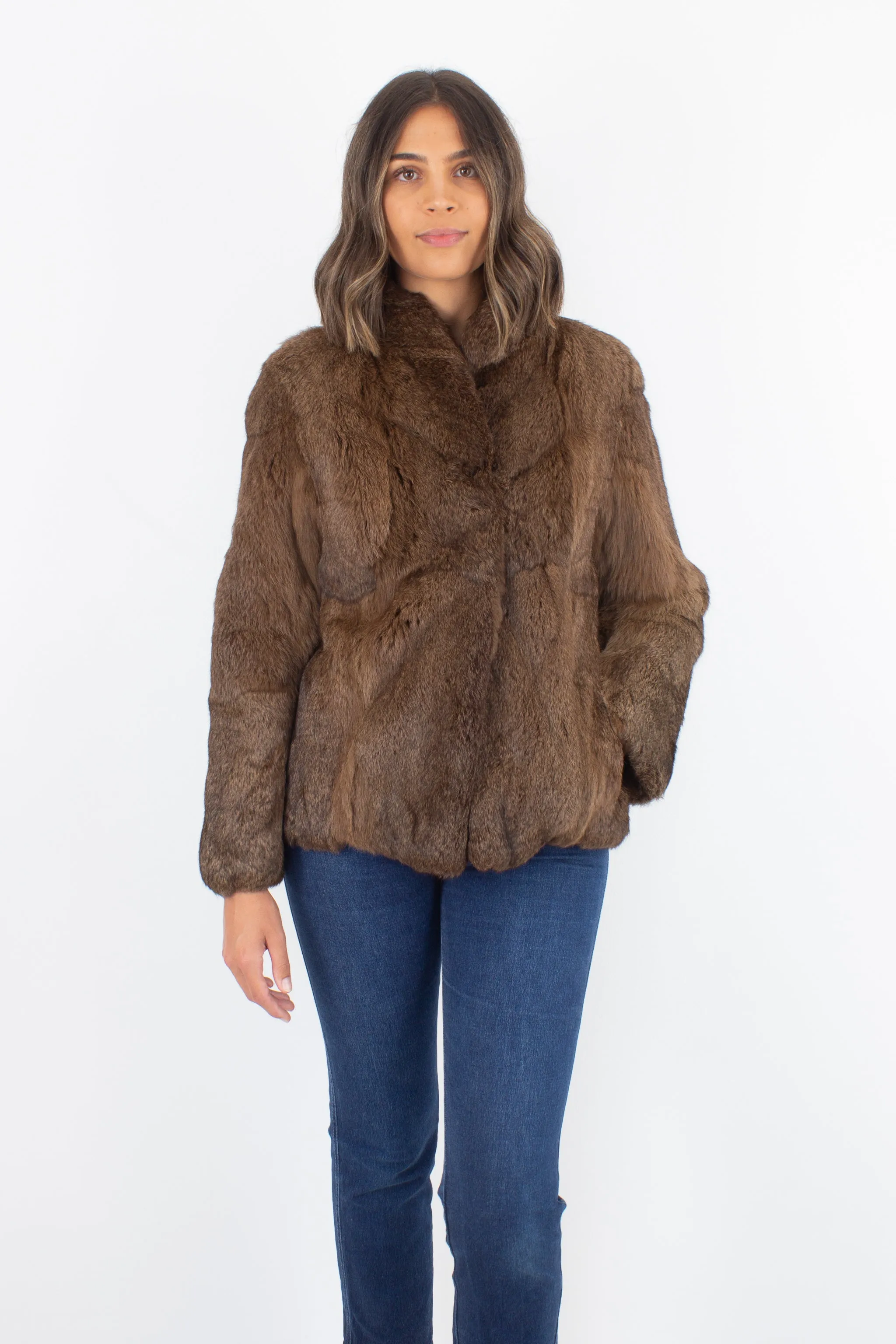 Brown Fur Coat - Size M