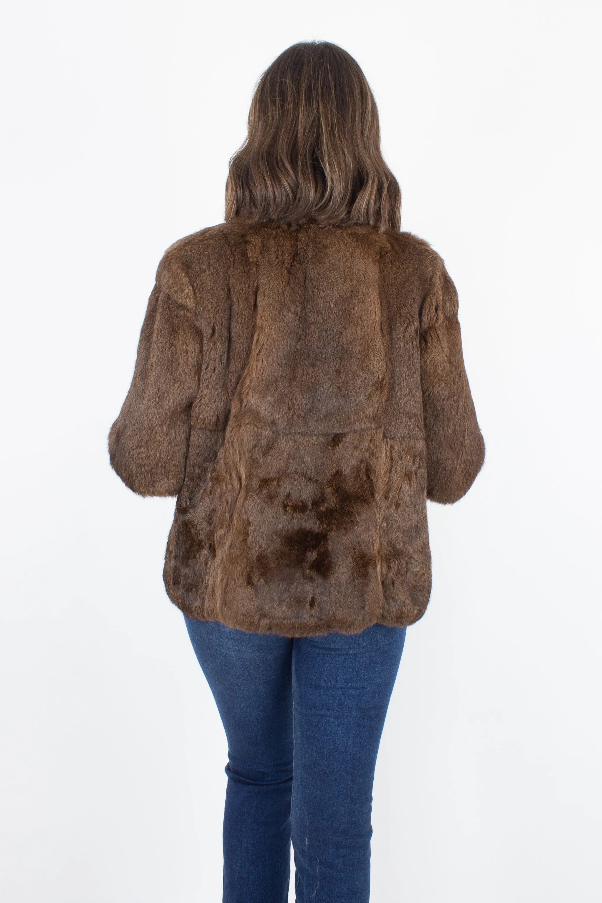Brown Fur Coat - Size M