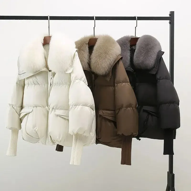 Dulcie™ | Elegant Plush-Collar Puffer Coat