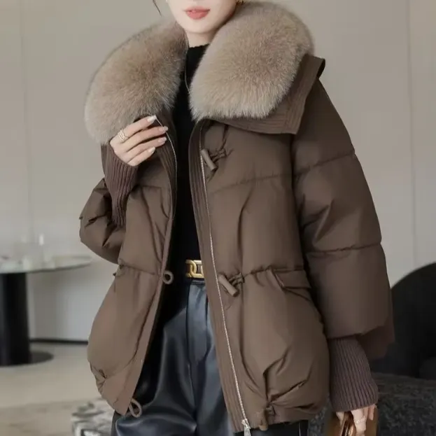 Dulcie™ | Elegant Plush-Collar Puffer Coat