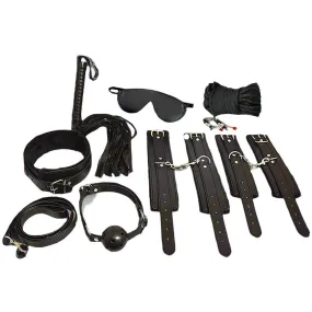 Everything Bondage 9 Piece Beginner's Bondage Kit - Black