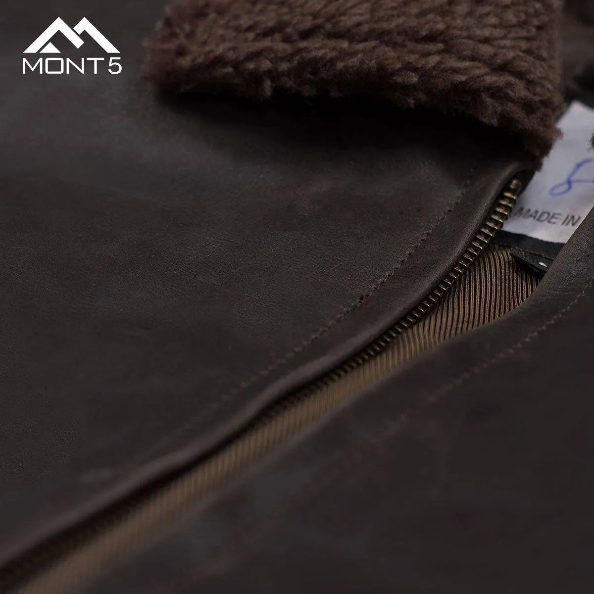MONT5 - Men Nanga Parbat Brown A2 Flight Jacket