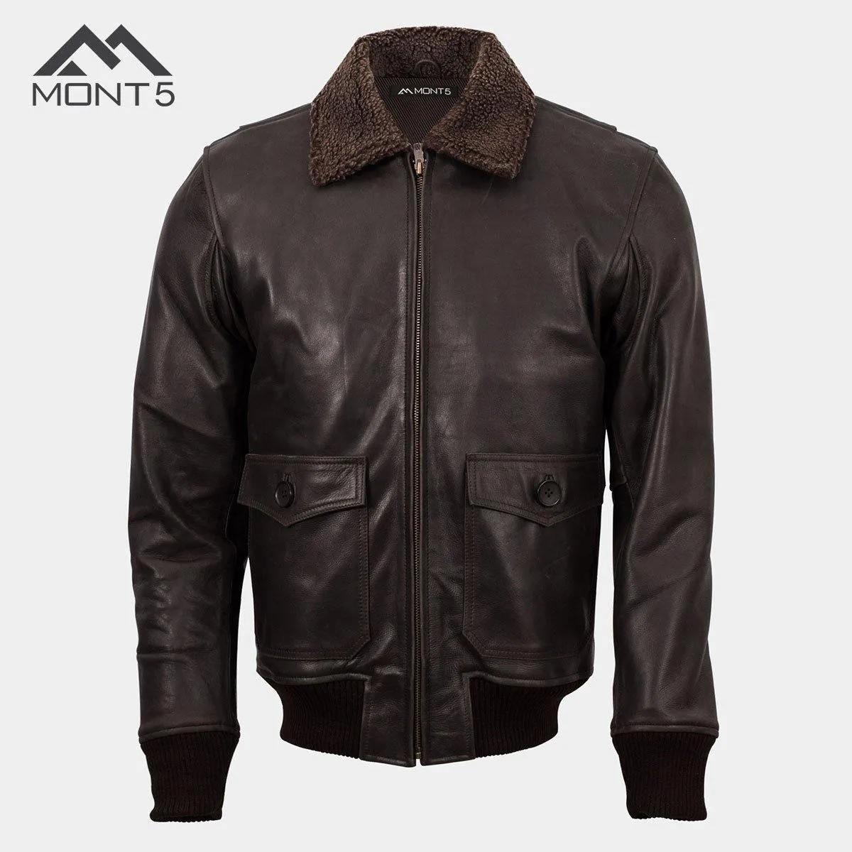 MONT5 - Men Nanga Parbat Brown A2 Flight Jacket