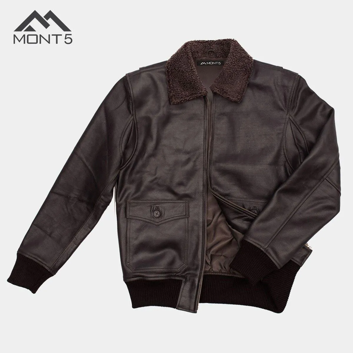 MONT5 - Men Nanga Parbat Brown A2 Flight Jacket