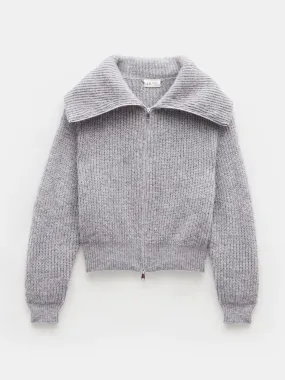 Zanna wool blend zip cardigan