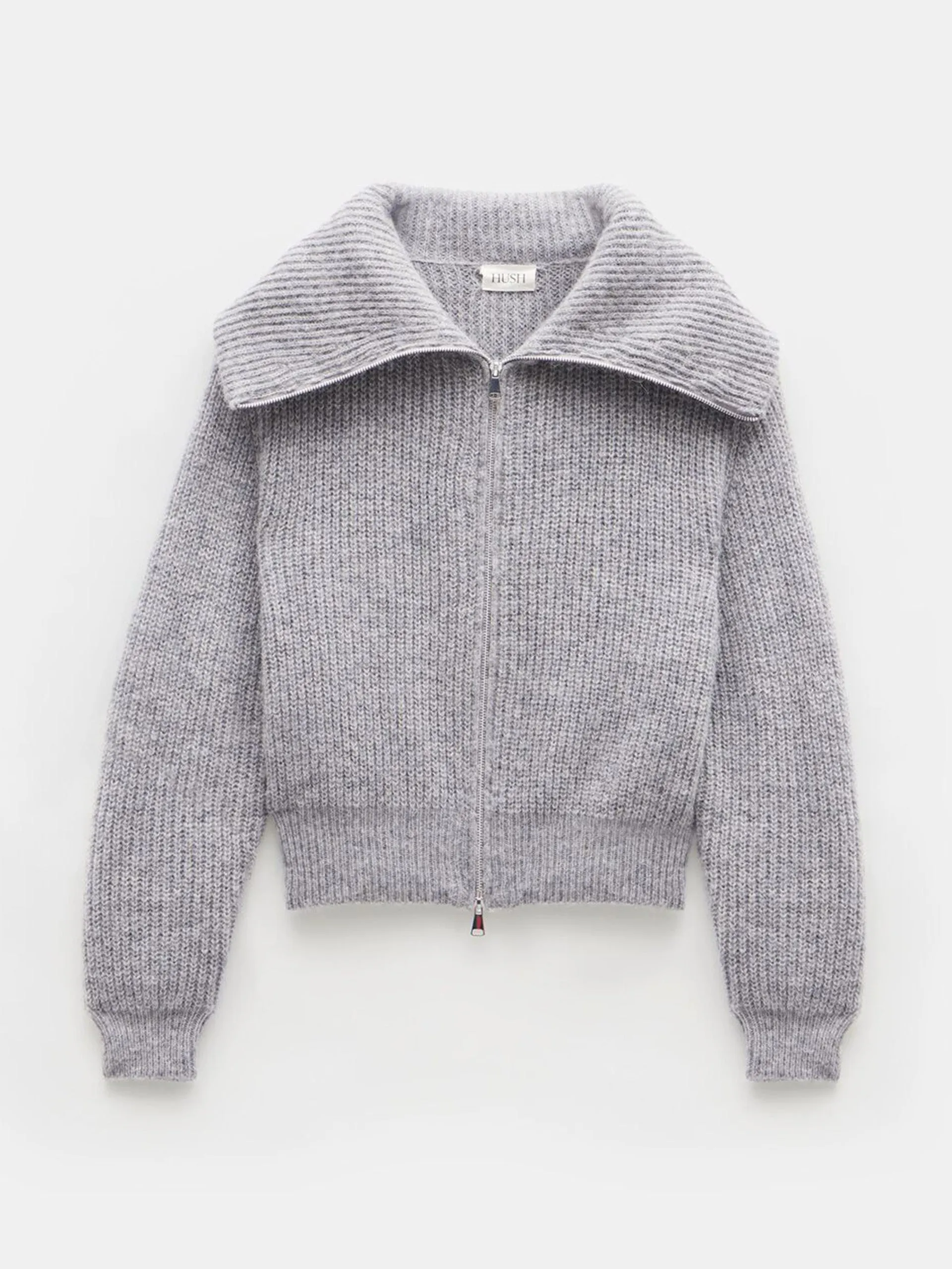 Zanna wool blend zip cardigan